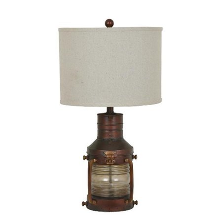 CRESTVIEW COLLECTION Crestview Collection CVABS964 Copper Lantern Table Lamp; Antique Copper CVABS964